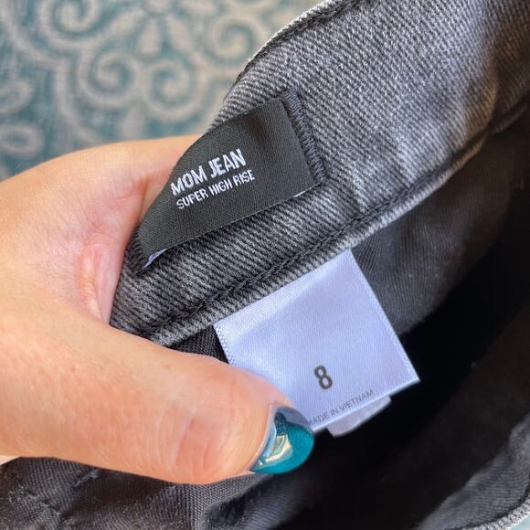 Express Black Mom Jeans Super High Rise - Size‎ 8 - Picture 5 of 11